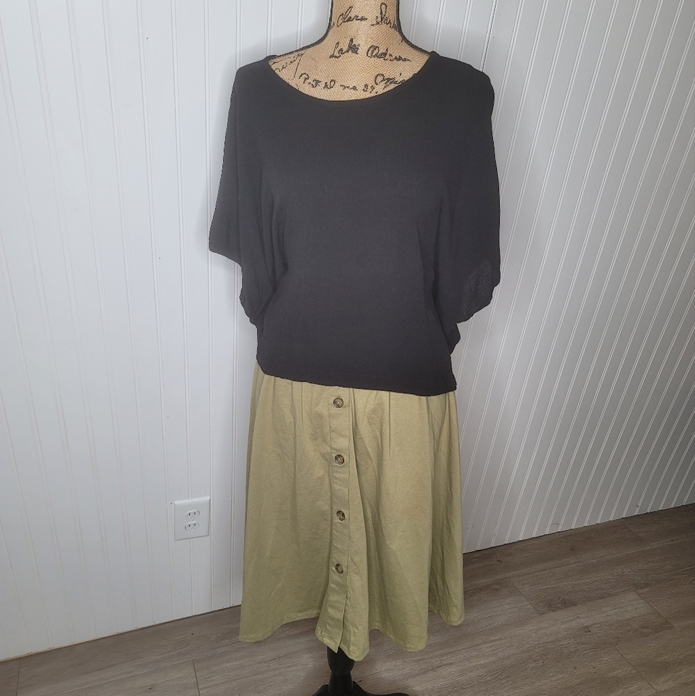 Elegantees Cinch Waist Skirt